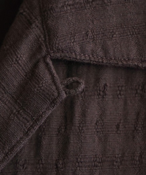 WYM LIDNM（ウィム バイ リドム）の「GAUZE JACQUARD CHECK H/S SHIRT（シャツ/ブラウス・メンズ・ダークブラウン/アイボリー/ダークグレー/ブラック・XS/S/M/L）」の12枚目の写真