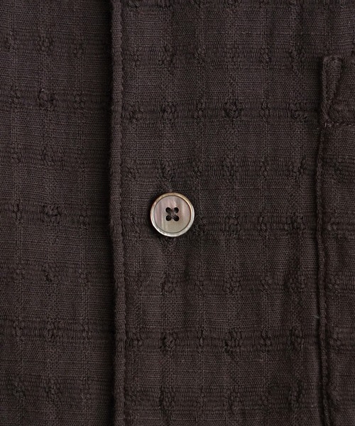 WYM LIDNM（ウィム バイ リドム）の「GAUZE JACQUARD CHECK H/S SHIRT（シャツ/ブラウス・メンズ・ダークブラウン/アイボリー/ダークグレー/ブラック・XS/S/M/L）」の11枚目の写真