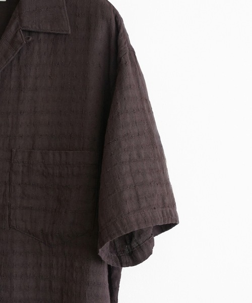 WYM LIDNM（ウィム バイ リドム）の「GAUZE JACQUARD CHECK H/S SHIRT（シャツ/ブラウス・メンズ・ダークブラウン/アイボリー/ダークグレー/ブラック・XS/S/M/L）」の10枚目の写真
