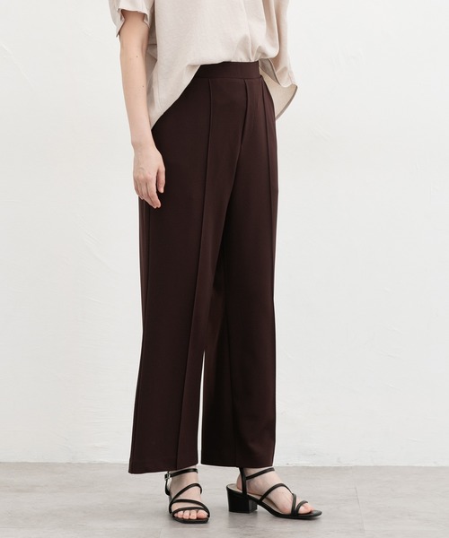 Honeys(ハニーズ)の「【抗菌防臭】ストレートパンツ(スラックス・レディース・ネイビー/ブラック/グレイッシュベージュ/ブラウン・3L/L/LL/M/S)」の3枚目の写真