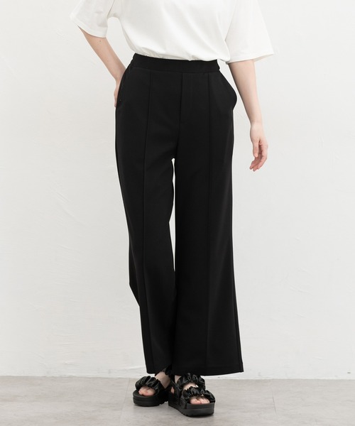 Honeys(ハニーズ)の「【抗菌防臭】ストレートパンツ(スラックス・レディース・ネイビー/ブラック/グレイッシュベージュ/ブラウン・3L/L/LL/M/S)」の9枚目の写真