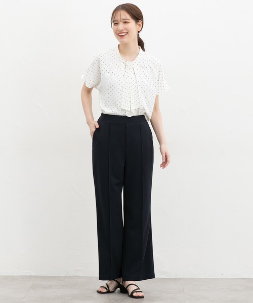 Honeys(ハニーズ)の「【抗菌防臭】ストレートパンツ(スラックス・レディース・ネイビー/ブラック/グレイッシュベージュ/ブラウン・3L/L/LL/M/S)」の10枚目の写真