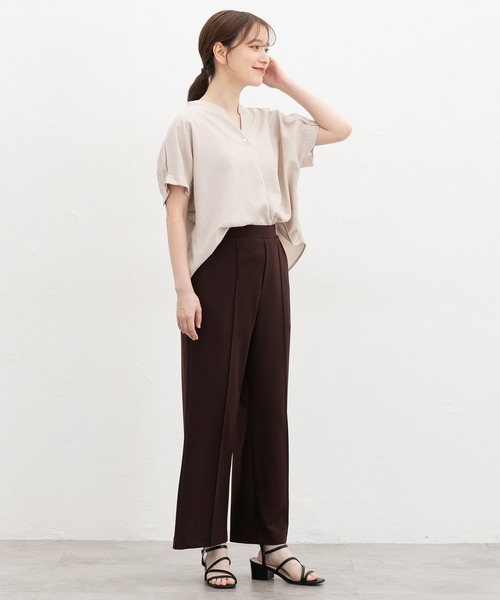 Honeys(ハニーズ)の「【抗菌防臭】ストレートパンツ(スラックス・レディース・ネイビー/ブラック/グレイッシュベージュ/ブラウン・3L/L/LL/M/S)」の22枚目の写真
