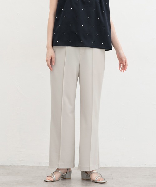 Honeys(ハニーズ)の「【抗菌防臭】ストレートパンツ(スラックス・レディース・ネイビー/ブラック/グレイッシュベージュ/ブラウン・3L/L/LL/M/S)」の17枚目の写真