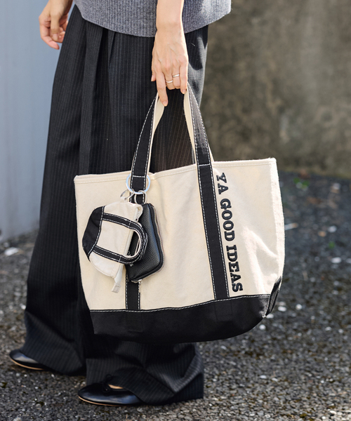 FRAMeWORK(フレームワーク)の「≪WEB限定 / 追加≫YA GOOD IDEAS YA BIG&MINI TOTE M 2(トートバッグ・レディース・ブラウン/ブラック・FREE)」の9枚目の写真