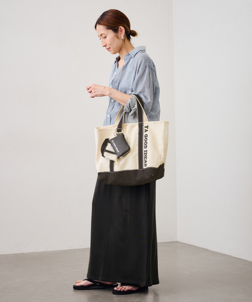FRAMeWORK(フレームワーク)の「≪WEB限定 / 追加≫YA GOOD IDEAS YA BIG&MINI TOTE M 2(トートバッグ・レディース・ブラウン/ブラック・FREE)」の7枚目の写真