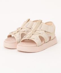 【厚底】ドローストリングプラットフォームサンダル 6042-WK