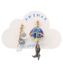 gargle（ガーグル）の「gargle ガーグル：アニマルシリーズ　傘とねこ　猫　ネコ　ピアス（ピアス（両耳用））」