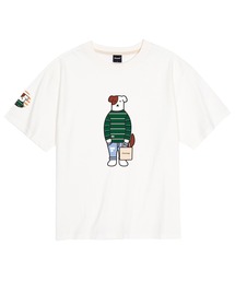 クールコットンオーバーサイズカジュアルブロドック半袖Tシャツ
