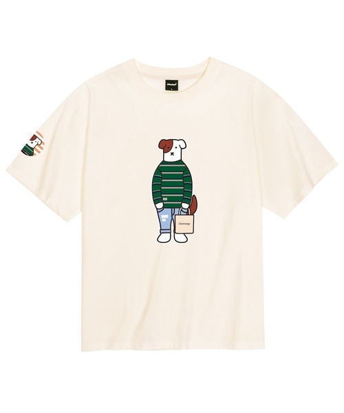 OKSTAR(オクスター)の「クールコットンオーバーサイズカジュアルブロドック半袖Tシャツ(Tシャツ/カットソー・レディース・クリーム/ブラック/ホワイト/ダークグリーン・LARGE/MEDIUM/SMALL/X-LARGE/XX-LARGE)」の3枚目の写真