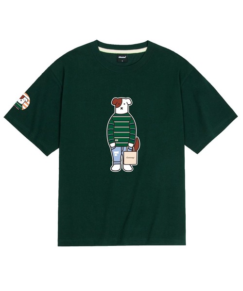 OKSTAR(オクスター)の「クールコットンオーバーサイズカジュアルブロドック半袖Tシャツ(Tシャツ/カットソー・レディース・クリーム/ブラック/ホワイト/ダークグリーン・LARGE/MEDIUM/SMALL/X-LARGE/XX-LARGE)」の4枚目の写真