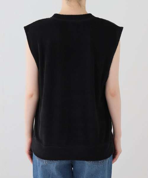 JOURNAL STANDARD LUXE(ジャーナルスタンダード ラックス)の「【SOIL】LINEN/POLYESTER PILE CREW-NECK VEST(Tシャツ/カットソー・レディース・ブラック・FREE)」の3枚目の写真