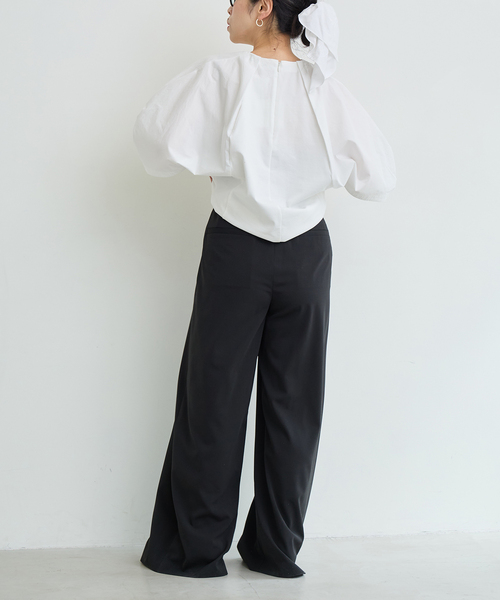 IENA LA BOUCLE（イエナラブークル）の「《追加》《洗濯機洗い可》タイプライターコンビプルオーバー（Tシャツ/カットソー・レディース・ホワイト/ブラック・FREE）」の10枚目の写真