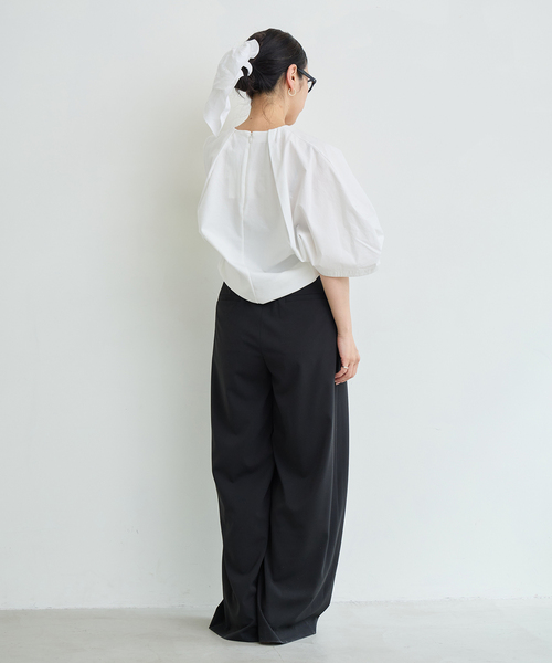 IENA LA BOUCLE（イエナラブークル）の「《追加》《洗濯機洗い可》タイプライターコンビプルオーバー（Tシャツ/カットソー・レディース・ホワイト/ブラック・FREE）」の11枚目の写真
