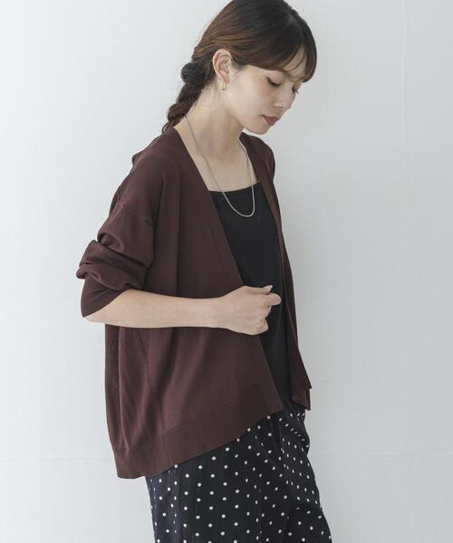 URBAN RESEARCH Sonny Label(アーバンリサーチサニーレーベル)の「『WEB限定』アイスサマーUVカットニットカーディガン(カーディガン/ボレロ・レディース・ブルー/ブラウン/グレー系その他/ブラック・FREE)」の3枚目の写真