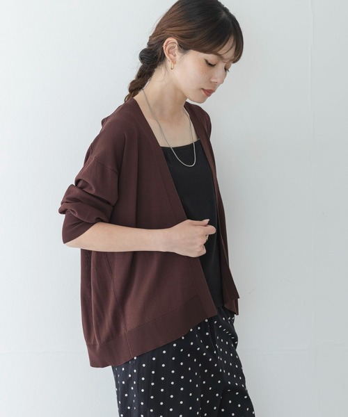 URBAN RESEARCH Sonny Label(アーバンリサーチサニーレーベル)の「『WEB限定』アイスサマーUVカットニットカーディガン(カーディガン/ボレロ・レディース・ブルー/ブラウン/グレー系その他/ブラック・FREE)」の3枚目の写真