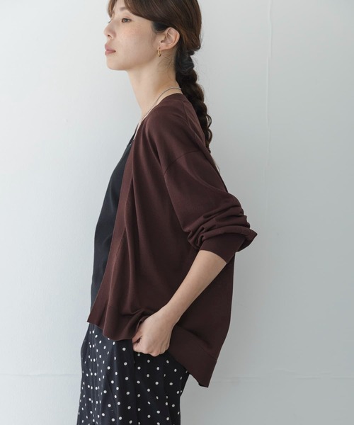 URBAN RESEARCH Sonny Label(アーバンリサーチサニーレーベル)の「『WEB限定』アイスサマーUVカットニットカーディガン(カーディガン/ボレロ・レディース・ブルー/ブラウン/グレー系その他/ブラック・FREE)」の19枚目の写真