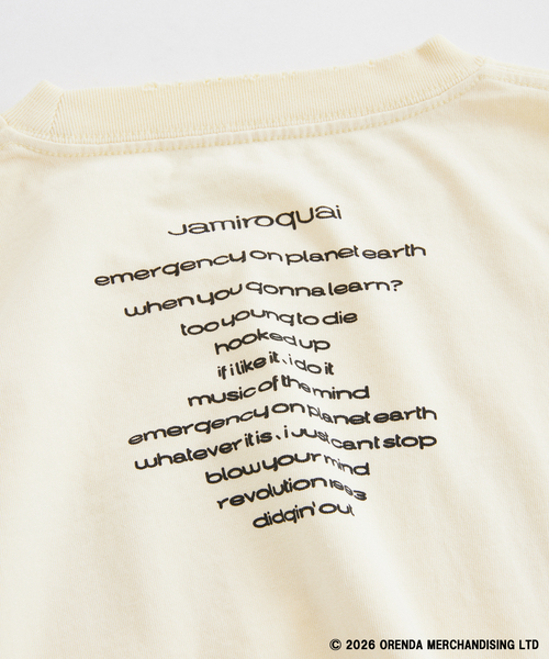JOURNAL STANDARD relume(ジャーナルスタンダード レリューム)の「Jamiroquai / ジャミロクワイ 別注 フェードプリント Tシャツ(Tシャツ/カットソー・メンズ・ホワイト/ブラック/ライトイエロー・LARGE/MEDIUM)」の6枚目の写真
