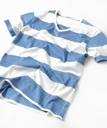 SHIPS | SC: SHIPS（シップス）ワイドボーダー/3ブロックカラー Vネック Tシャツ□一部予約商品(Tシャツ/カットソー)