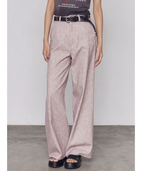 EMODA（エモダ）の「ルーズワイドツイルパンツ（その他パンツ・レディース・グレー/ベージュ/ピンク・SMALL/MEDIUM）」の3枚目の写真