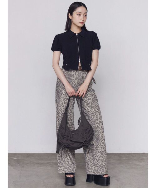 EMODA（エモダ）の「ルーズワイドツイルパンツ（その他パンツ・レディース・グレー/ベージュ/ピンク・SMALL/MEDIUM）」の5枚目の写真