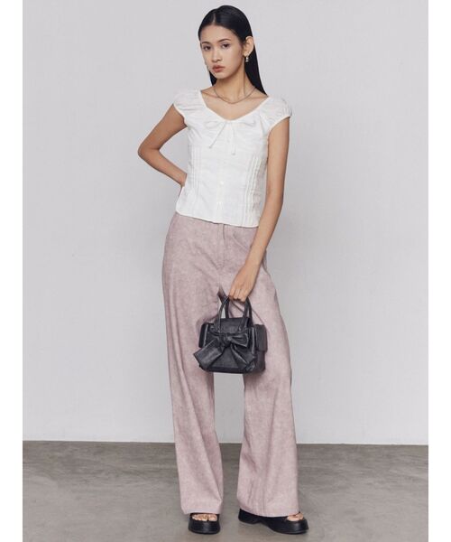 EMODA（エモダ）の「ルーズワイドツイルパンツ（その他パンツ・レディース・グレー/ベージュ/ピンク・SMALL/MEDIUM）」の20枚目の写真