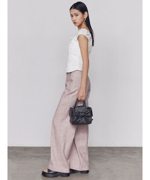 EMODA（エモダ）の「ルーズワイドツイルパンツ（その他パンツ・レディース・グレー/ベージュ/ピンク・SMALL/MEDIUM）」の21枚目の写真