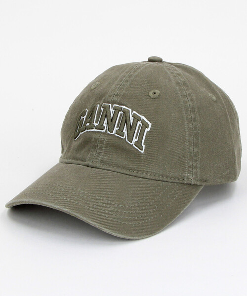 GANNIキャップ Washed Cotton Canvas Cap GANNI/ガニー Washed Cotton Canvas Cap / コットンキャンバス ベース