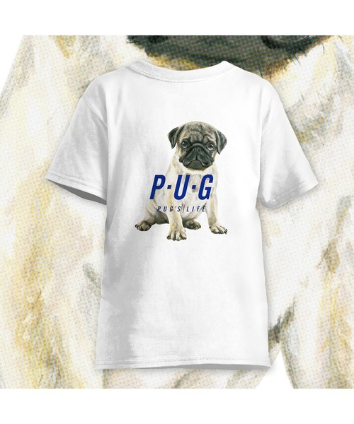 AKISHIKA design(アキシカデザイン)の「P.U.G's LIFE T-SHIRTS(Tシャツ/カットソー・メンズ・White・M/XL/L)」の6枚目の写真