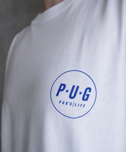 AKISHIKA design(アキシカデザイン)の「P.U.G's LIFE T-SHIRTS(Tシャツ/カットソー・メンズ・White・M/XL/L)」の9枚目の写真