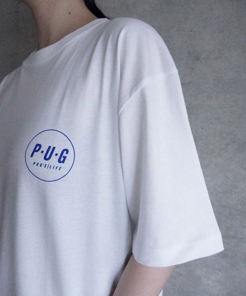 AKISHIKA design(アキシカデザイン)の「P.U.G's LIFE T-SHIRTS(Tシャツ/カットソー・メンズ・White・M/XL/L)」の8枚目の写真
