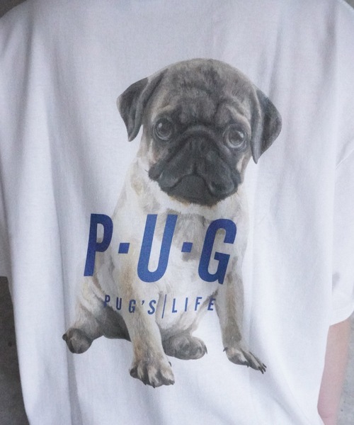 AKISHIKA design(アキシカデザイン)の「P.U.G's LIFE T-SHIRTS(Tシャツ/カットソー・メンズ・White・M/XL/L)」の11枚目の写真