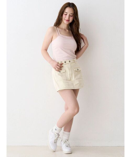 CALNAMUR(カルナムール)の「ツイルミニスカパン(スカート・レディース・ブラック/アイボリー・SMALL/MEDIUM)」の14枚目の写真
