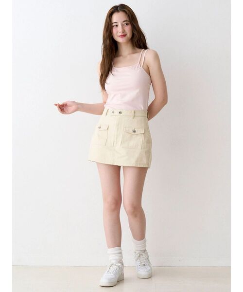 CALNAMUR(カルナムール)の「ツイルミニスカパン(スカート・レディース・ブラック/アイボリー・SMALL/MEDIUM)」の15枚目の写真