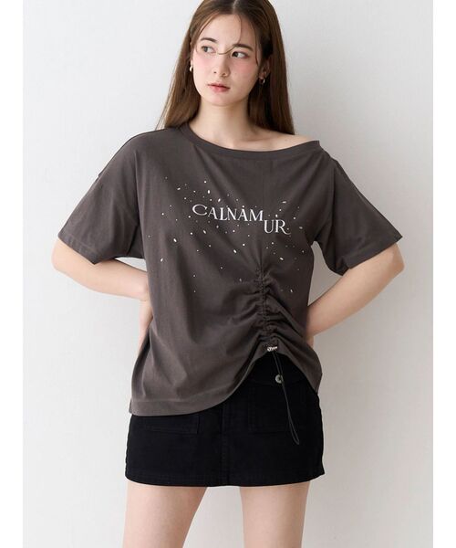CALNAMUR(カルナムール)の「ツイルミニスカパン(スカート・レディース・ブラック/アイボリー・SMALL/MEDIUM)」の18枚目の写真