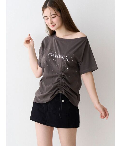 CALNAMUR(カルナムール)の「ツイルミニスカパン(スカート・レディース・ブラック/アイボリー・SMALL/MEDIUM)」の22枚目の写真
