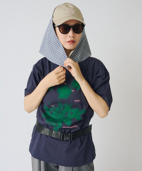 WHIMSIC(ウィムジック)の「【UNISEX】6パネル ウィズ スカーフ(ハット・レディース・ベージュ/ネイビー/チャコールグレー・FREE)」の2枚目の写真