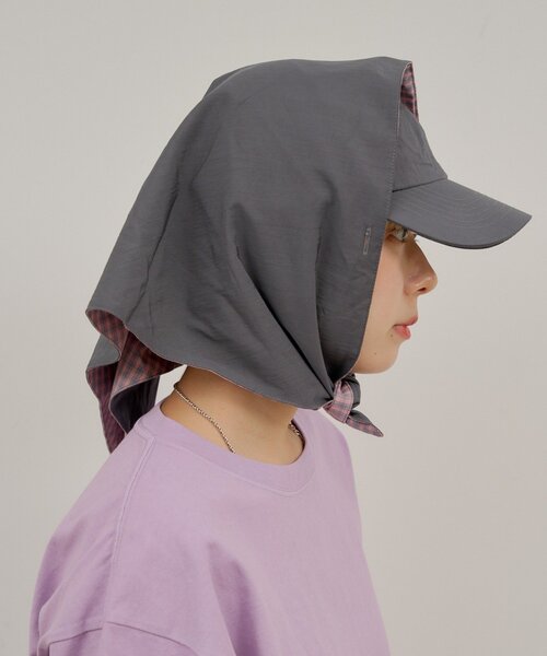 WHIMSIC(ウィムジック)の「【UNISEX】6パネル ウィズ スカーフ(ハット・レディース・ベージュ/ネイビー/チャコールグレー・FREE)」の1枚目の写真