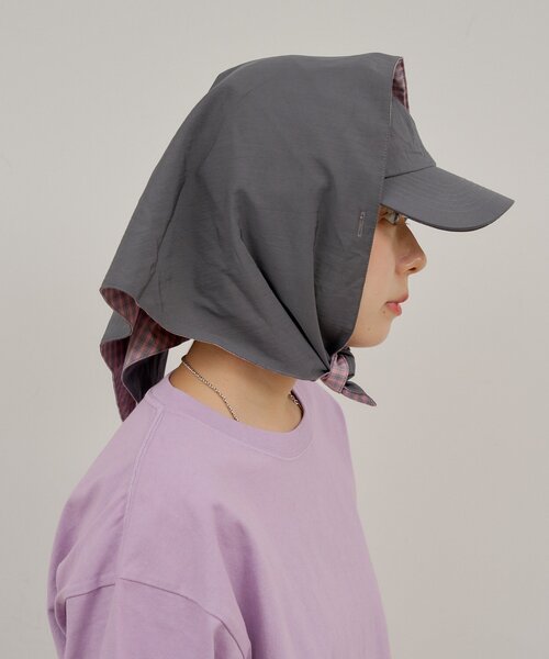WHIMSIC(ウィムジック)の「【UNISEX】6パネル ウィズ スカーフ(ハット・レディース・ベージュ/ネイビー/チャコールグレー・FREE)」の9枚目の写真