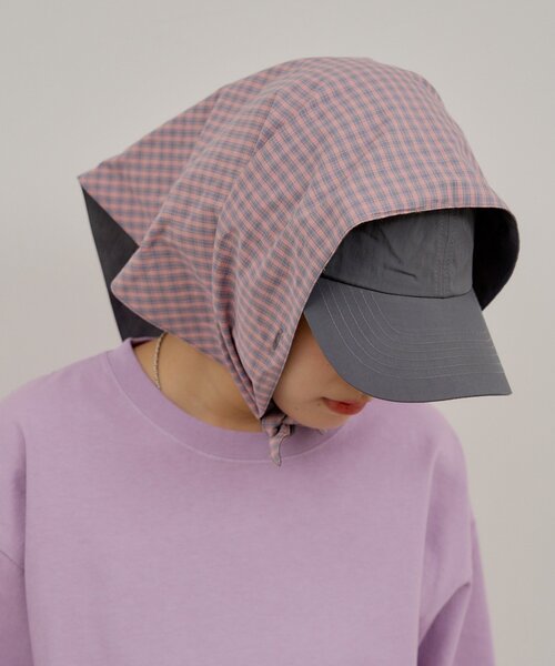 WHIMSIC(ウィムジック)の「【UNISEX】6パネル ウィズ スカーフ(ハット・レディース・ベージュ/ネイビー/チャコールグレー・FREE)」の12枚目の写真