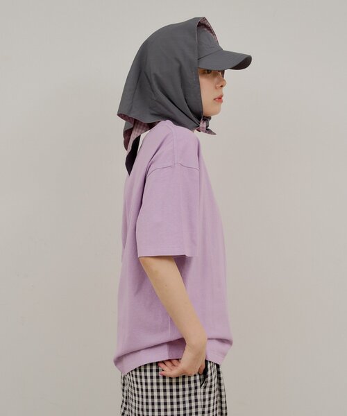WHIMSIC(ウィムジック)の「【UNISEX】6パネル ウィズ スカーフ(ハット・レディース・ベージュ/ネイビー/チャコールグレー・FREE)」の6枚目の写真