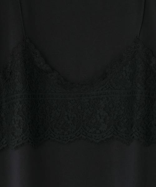 LOWRYS FARM(ローリーズファーム)の「レースドッキングTEE 1043045(Tシャツ/カットソー・レディース・チャコールグレー/オフホワイト・FREE)」の3枚目の写真