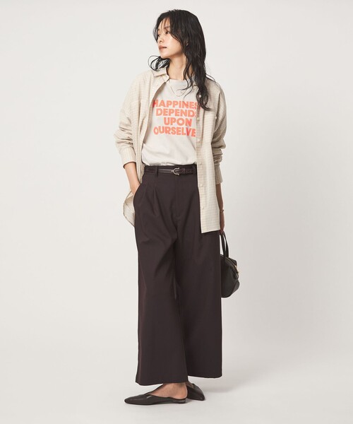 green label relaxing（グリーンレーベルリラクシング）の「［size SHORTあり］シアー チェック シャツ（シャツ/ブラウス・レディース・ブラウン/ベージュ/グレー/ブラック・FREE/SHORT）」の17枚目の写真