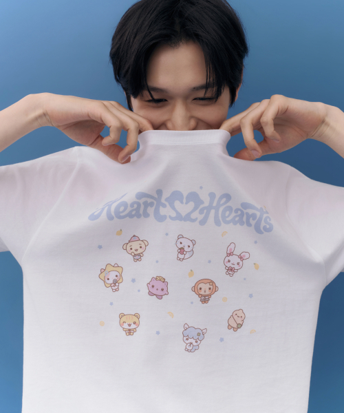 MUSINSA STANDARD（ムシンサスタンダード）の「[ハーツツーハーツコラボ] Hearts2Hearts Tシャツ [ホワイト]（Tシャツ/カットソー・レディース・その他・LARGE）」の7枚目の写真