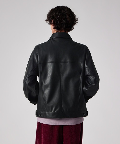 PS Paul Smith（ピーエスポールスミス）の「シンセティックレザー ジップアップブルゾン / 262717 EXSB06（ブルゾン・メンズ・ブラウン/ブラック・LARGE/MEDIUM）」の15枚目の写真
