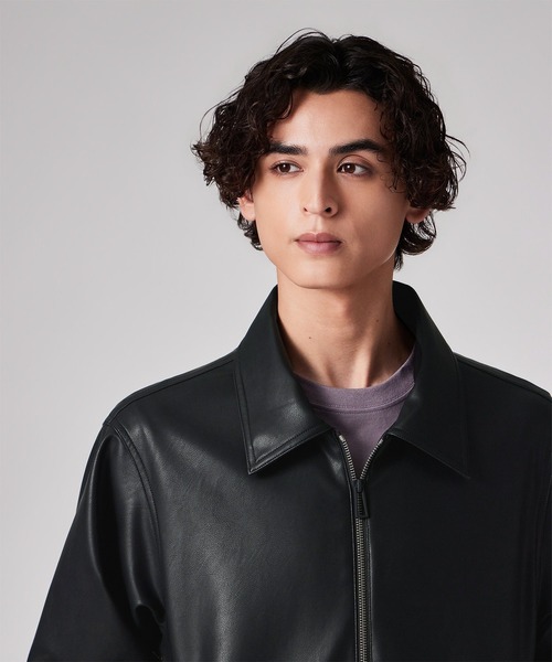 PS Paul Smith（ピーエスポールスミス）の「シンセティックレザー ジップアップブルゾン / 262717 EXSB06（ブルゾン・メンズ・ブラウン/ブラック・LARGE/MEDIUM）」の16枚目の写真