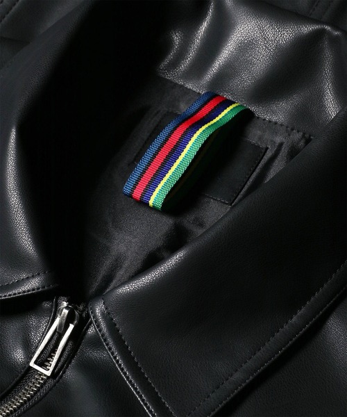 PS Paul Smith（ピーエスポールスミス）の「シンセティックレザー ジップアップブルゾン / 262717 EXSB06（ブルゾン・メンズ・ブラウン/ブラック・LARGE/MEDIUM）」の21枚目の写真