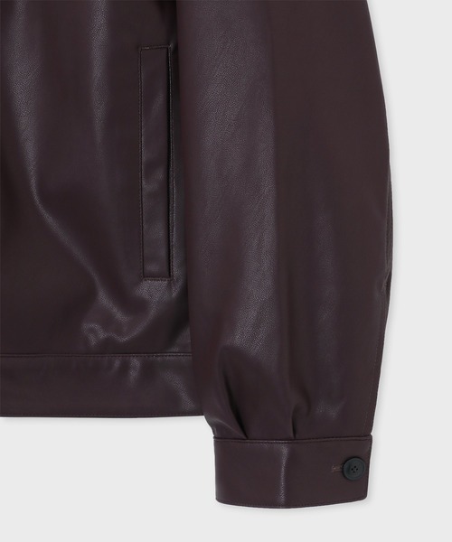 PS Paul Smith（ピーエスポールスミス）の「シンセティックレザー ジップアップブルゾン / 262717 EXSB06（ブルゾン・メンズ・ブラウン/ブラック・LARGE/MEDIUM）」の8枚目の写真