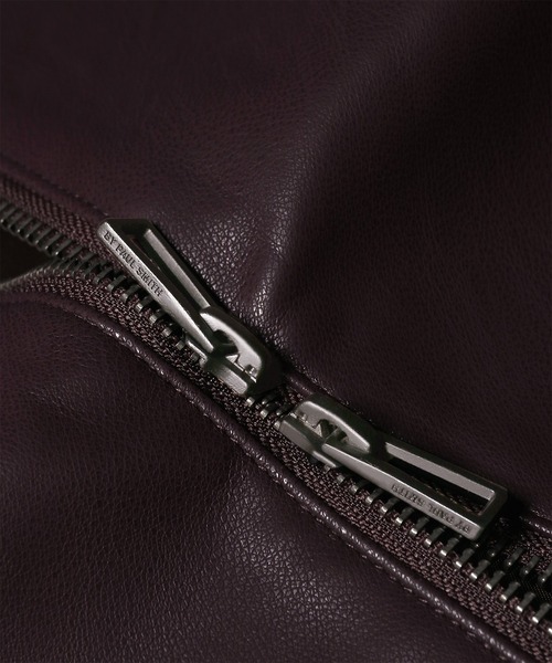 PS Paul Smith（ピーエスポールスミス）の「シンセティックレザー ジップアップブルゾン / 262717 EXSB06（ブルゾン・メンズ・ブラウン/ブラック・LARGE/MEDIUM）」の11枚目の写真