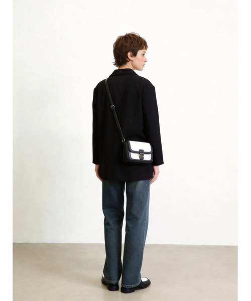 Sew loop(ソーループ)の「リネンライク長袖シャツジャケット(テーラードジャケット・レディース・ブラック/ダークベージュ/アッシュグレー・FREE)」の12枚目の写真